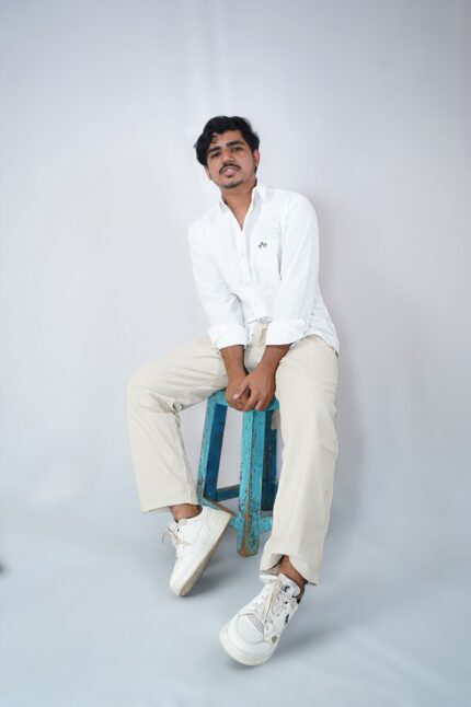 White Shirt & Cream Pant Combo